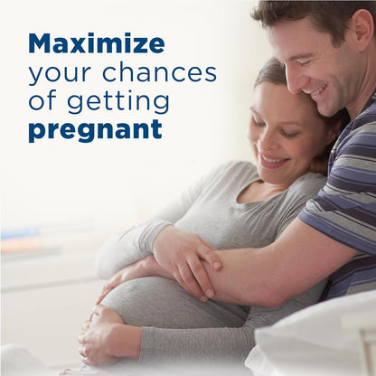 Clearblue ovulation test ad showing pregnant couple and maximize chances of pregnancy