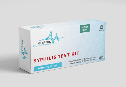Syphilis test kit box, home test kit package